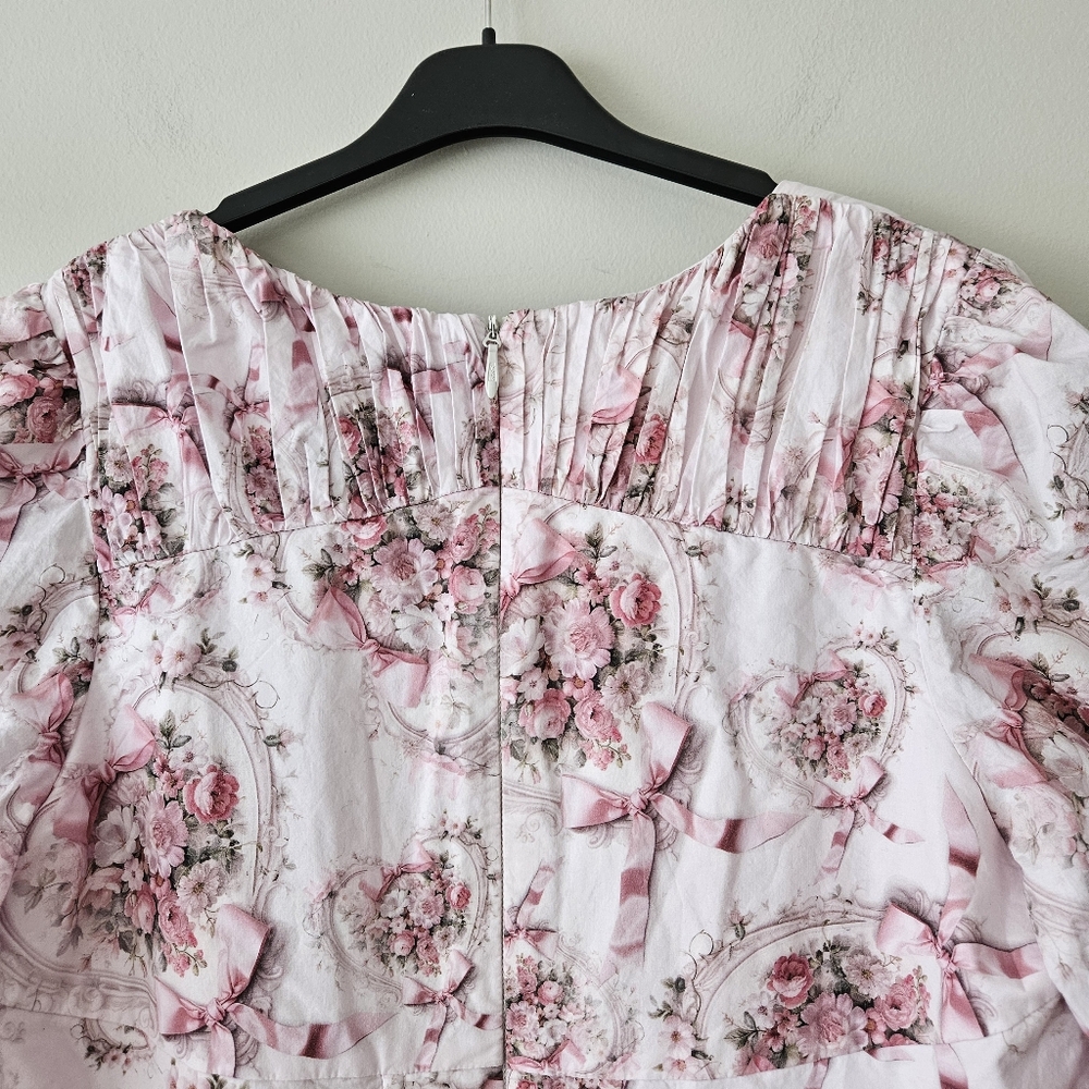 Selkie Secret Lover Bowery Bow & Bouquet Mini Dress Size 1X - Picture 7 of 9